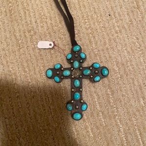 Turquoise cross necklace